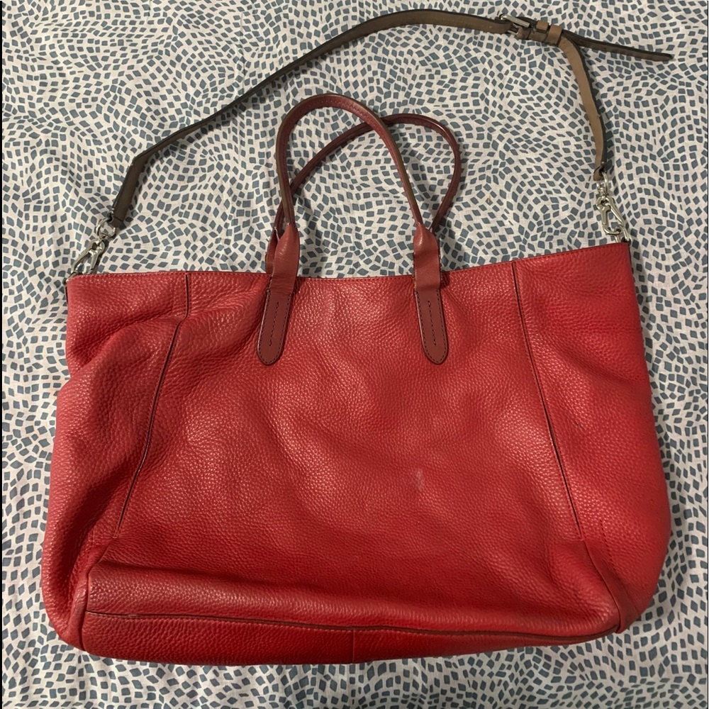 Red Leather Cole Haan Bag